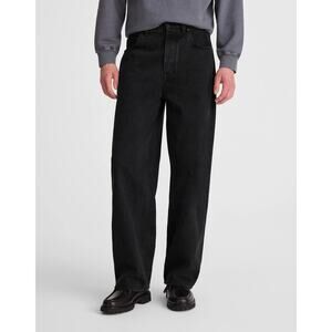 NWT Madewell Men's The Wide-Leg Jeans Cotton Denim Rayma Wash Black Size 35